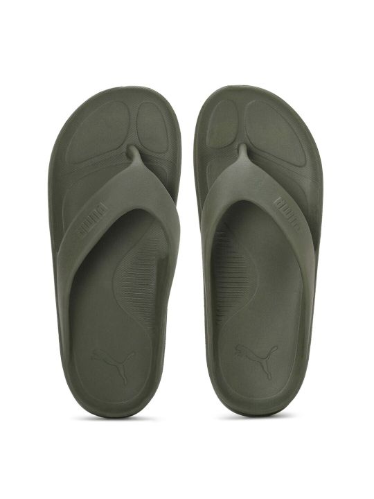 Puma Unisex Green Slip-On Flip-Flops