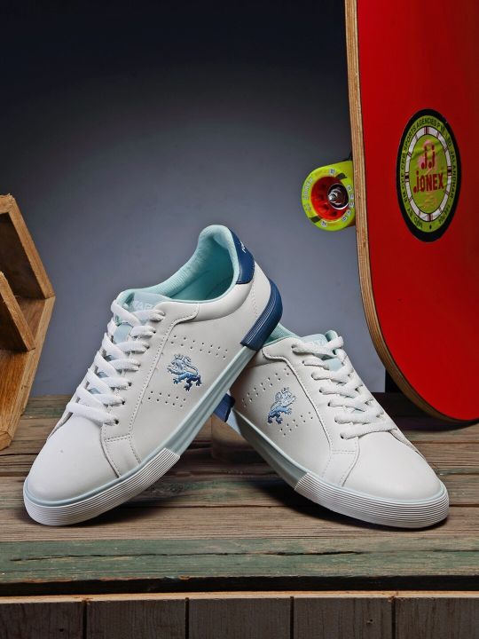 Red Tape Women White & Blue Colourblocked Sneakers