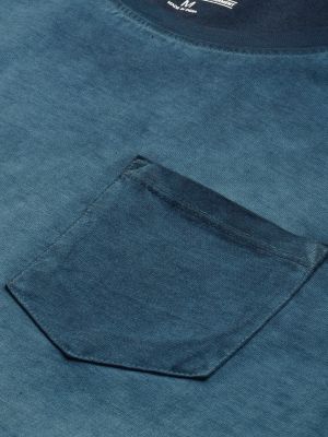 Roadster Men Teal Blue Dyed Round Neck Pure Cotton T-shirt