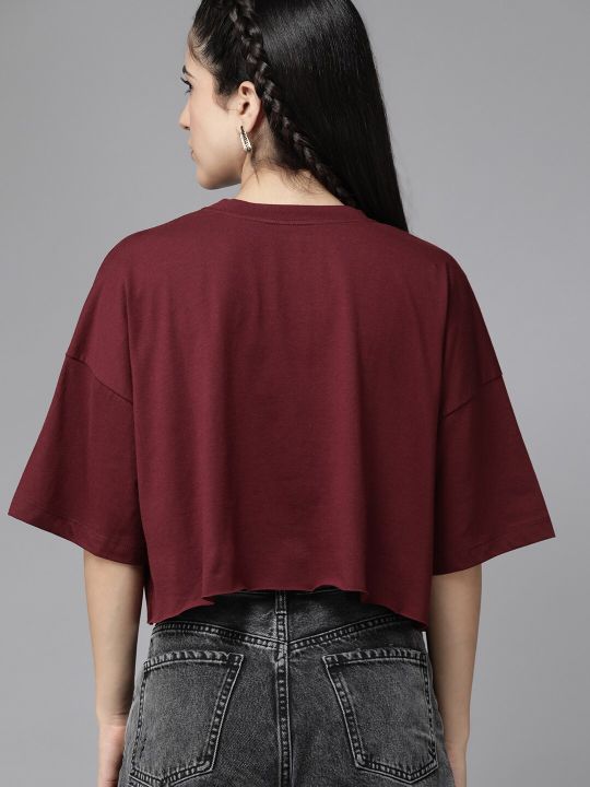 Roadster Printed Cotton Crop Top