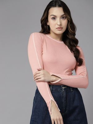 Roadster The Lifestyle Co. Ribbed Slit Detailed Top