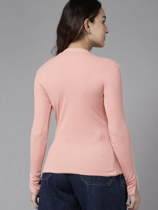 Roadster The Lifestyle Co. Ribbed Slit Detailed Top