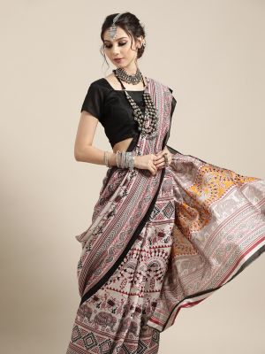 Saree mall Warli Saree with Sleek border
