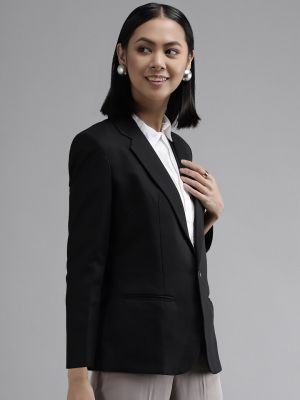 Shaftesbury London Single-Breasted Slim-Fit Formal Blazer