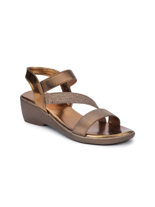 Shezone Copper-Toned Comfort Heels