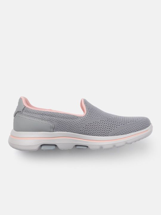 Skechers Women Grey GO WALK 5 - OCEAN SPARKLE Shoes