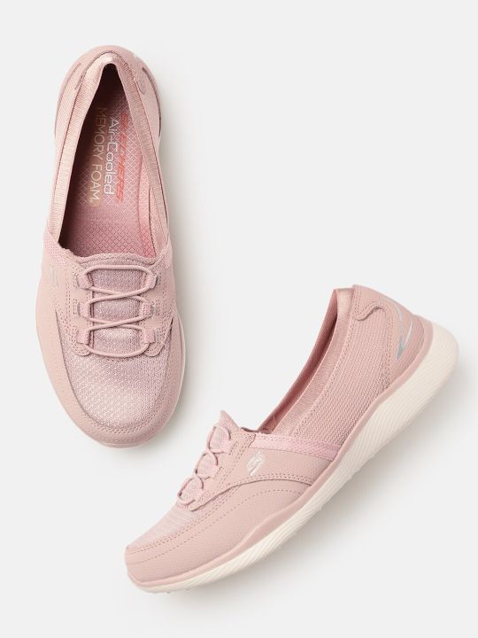 Skechers Women Pink Microburst 2.0 Slip-On Sneakers