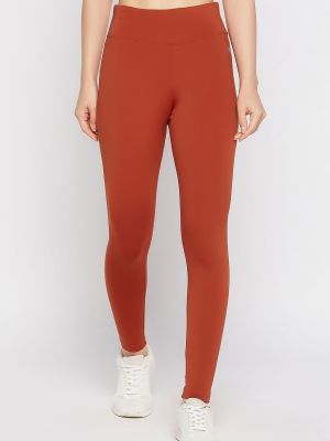 Snug Fit Active High-Rise Full-Length Tights in Dark Brown