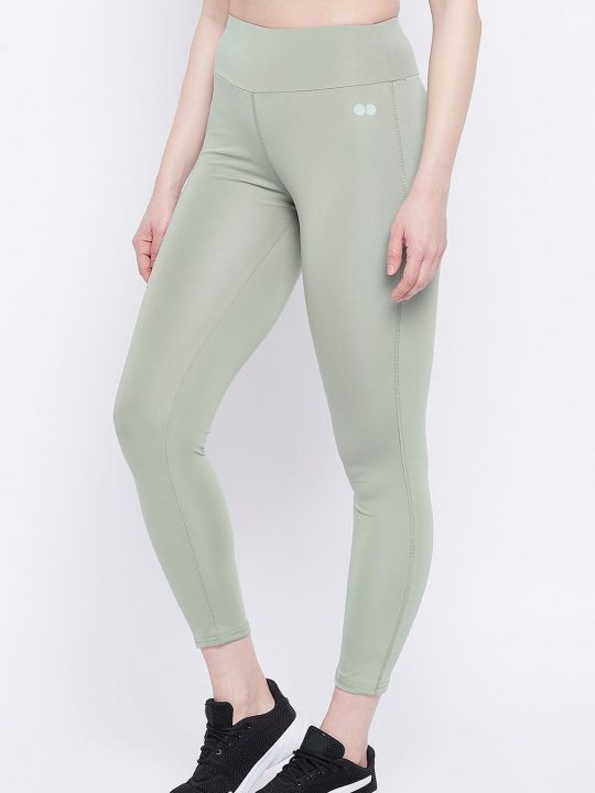 Snug Fit Active High Rise Tights in Sage Green