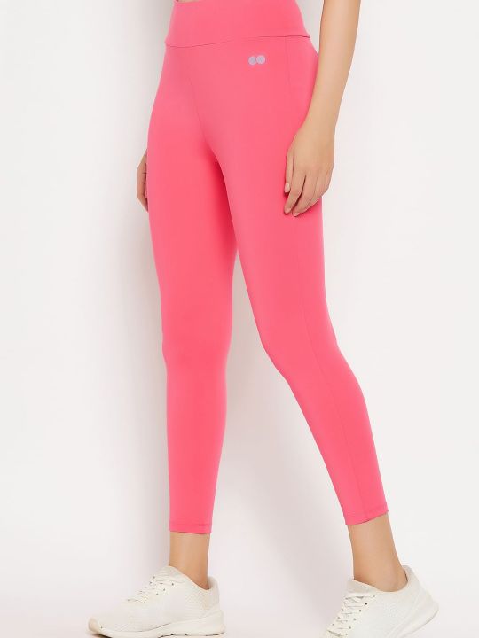 Snug Fit High-Rise Active Tights in Rose Pink