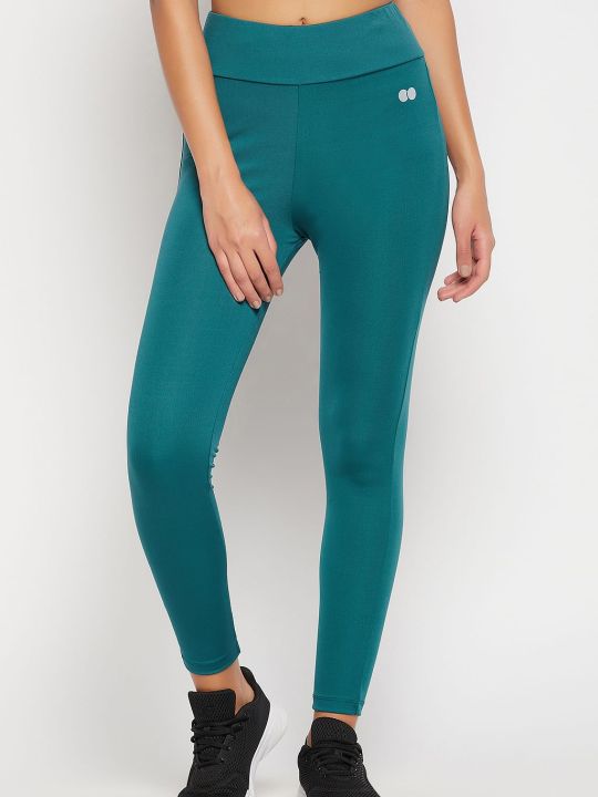 Snug-Fit High Rise Active Tights in Sea Green