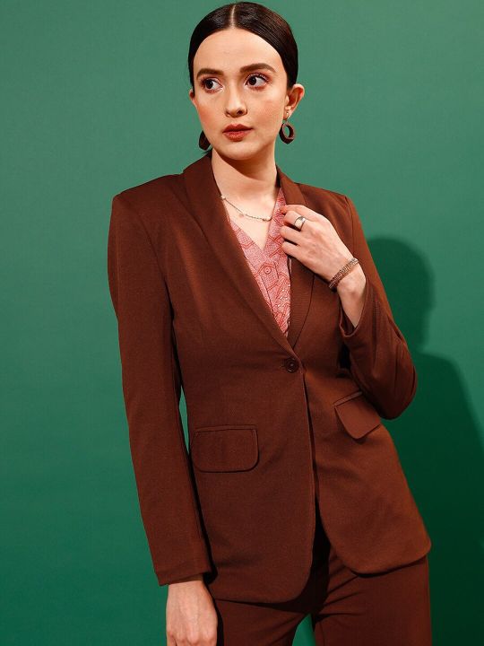 STREET 9 Shawl Collar Slim-Fit Single-Breasted Formal Blazer