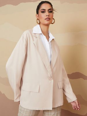 Styli Women Solid Single Breasted Blazer