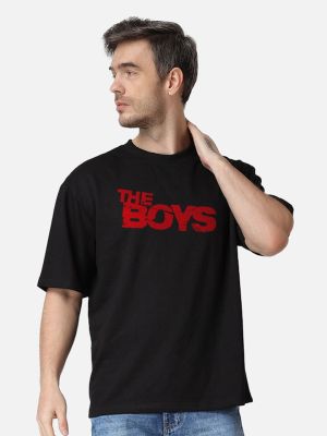 The Label Bar Typography Printed Cotton Loose T-shirt