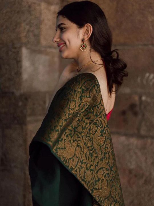 TIEXA Ethnic Motif Zari Pure Silk Banarasi Saree