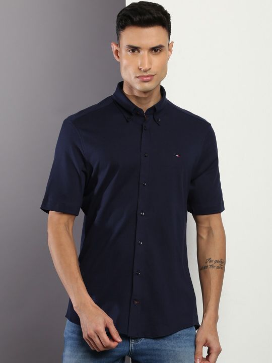 Tommy Hilfiger Regular Fit Button-Down Collar Cotton Casual Shirt