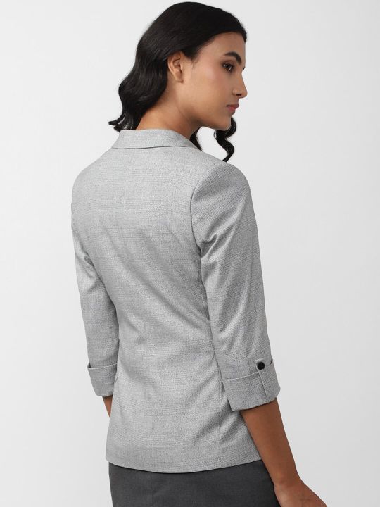 Van Heusen Woman Women Checked Single-Breasted Pure Cotton Blazers