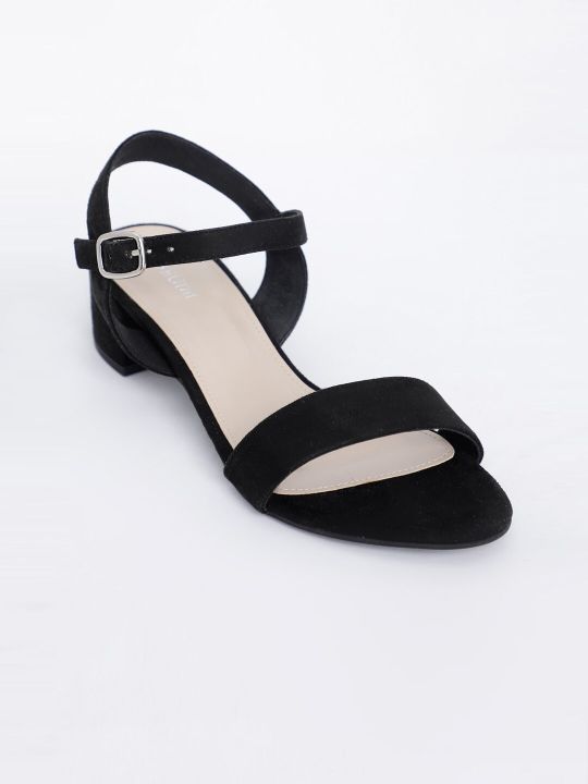 Vishudh Women Black Solid Block Heels