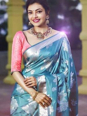 Wuxi Woven Design Zari Pure Silk Banarasi Saree