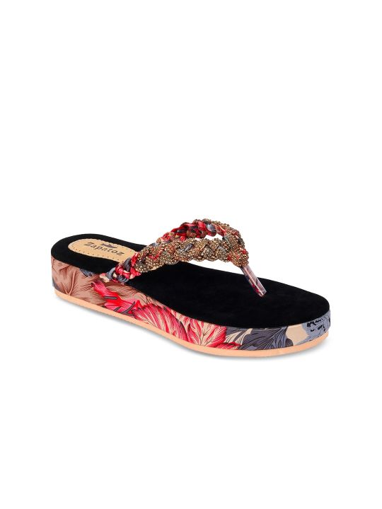 ZAPATOZ Women Multicoloured Printed Flatforms