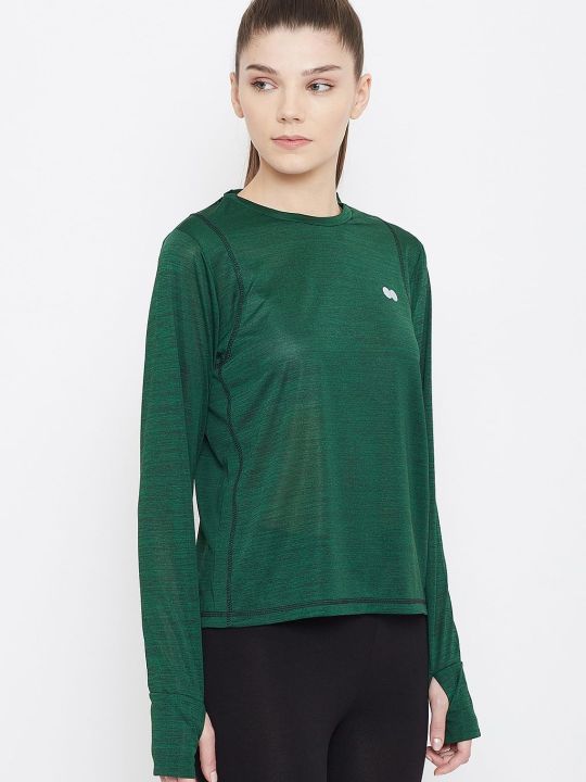 Comfort Fit Active T-shirt in Forest Green Melange