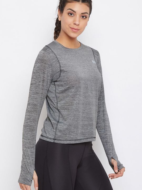 Comfort Fit Active T-shirt in Grey Melange