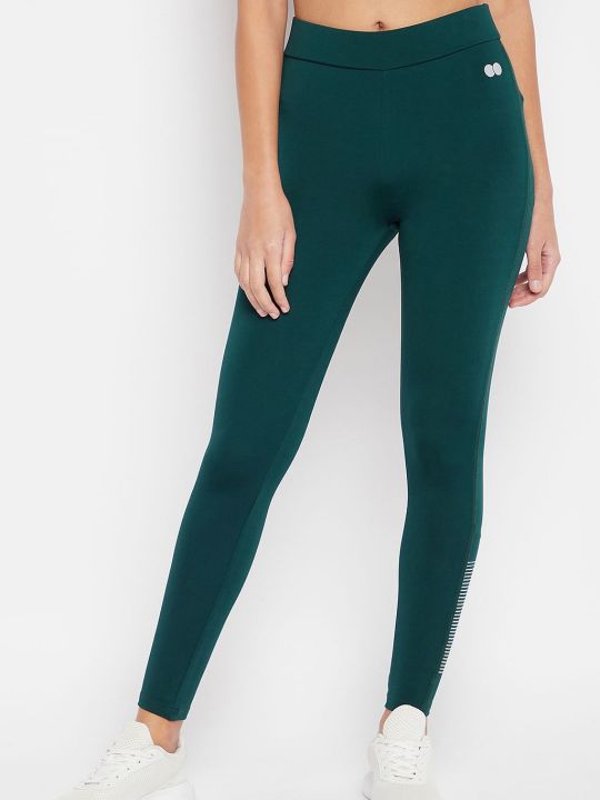 Snug Fit High-Rise Active Tights in Forest Green
