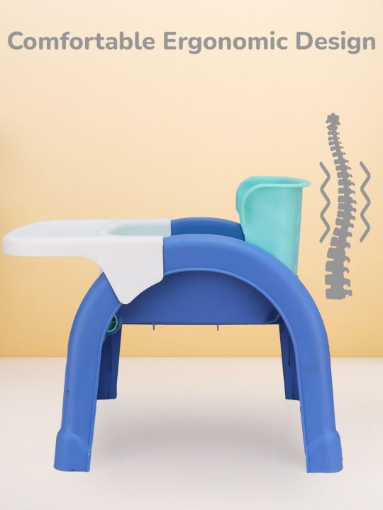 R for Rabbit Jelly Bean 3 in 1 Convertible Kids Chair for Babies - Green Blue