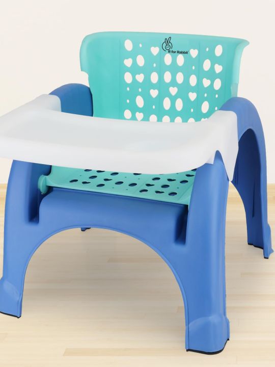 R for Rabbit Jelly Bean 3 in 1 Convertible Kids Chair for Babies - Green Blue