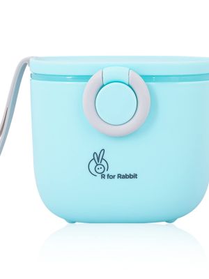 R for Rabbit Silicone First Feed Box for Baby, Kids - Milk Powder Box, Multi-Functional Meal Box, 210G Blue