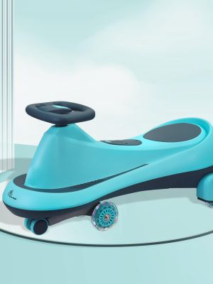 Sky Blue Drift Magic Swing Car for Kids | R for Rabbit Iya Iya Drift | Scratch Free PU LED Wheel